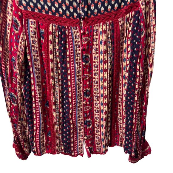 Maeve Bohemian Floral Print Long Sleeve Top Sz 12 multi blouse - Picture 12 of 12